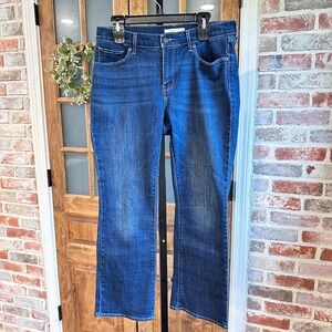 Levi's Curvy Bootcut Jeans Womens 32 Dark Wash Blue Denim Stretch Classic Fit